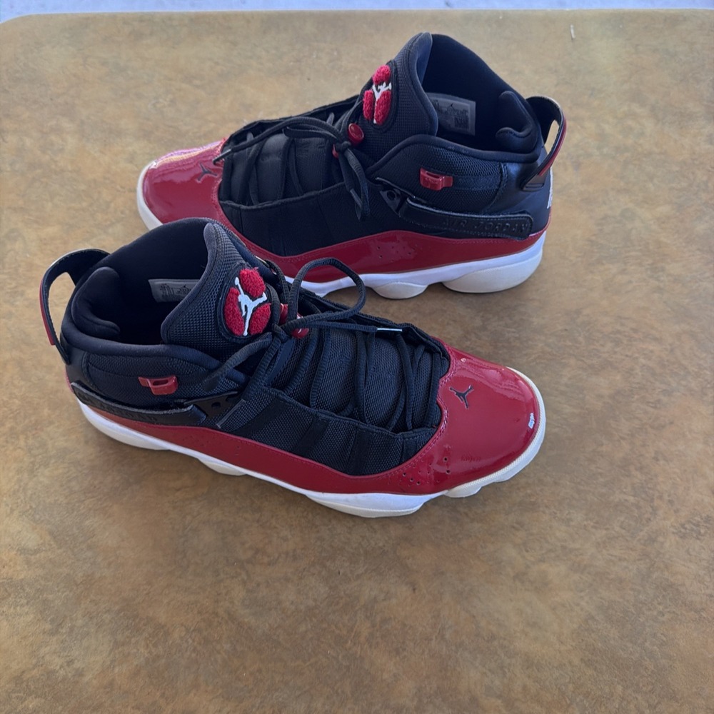 Air Jordan 6 Rings Fitness Red “Bred” , Men’s 11.5 322992-060